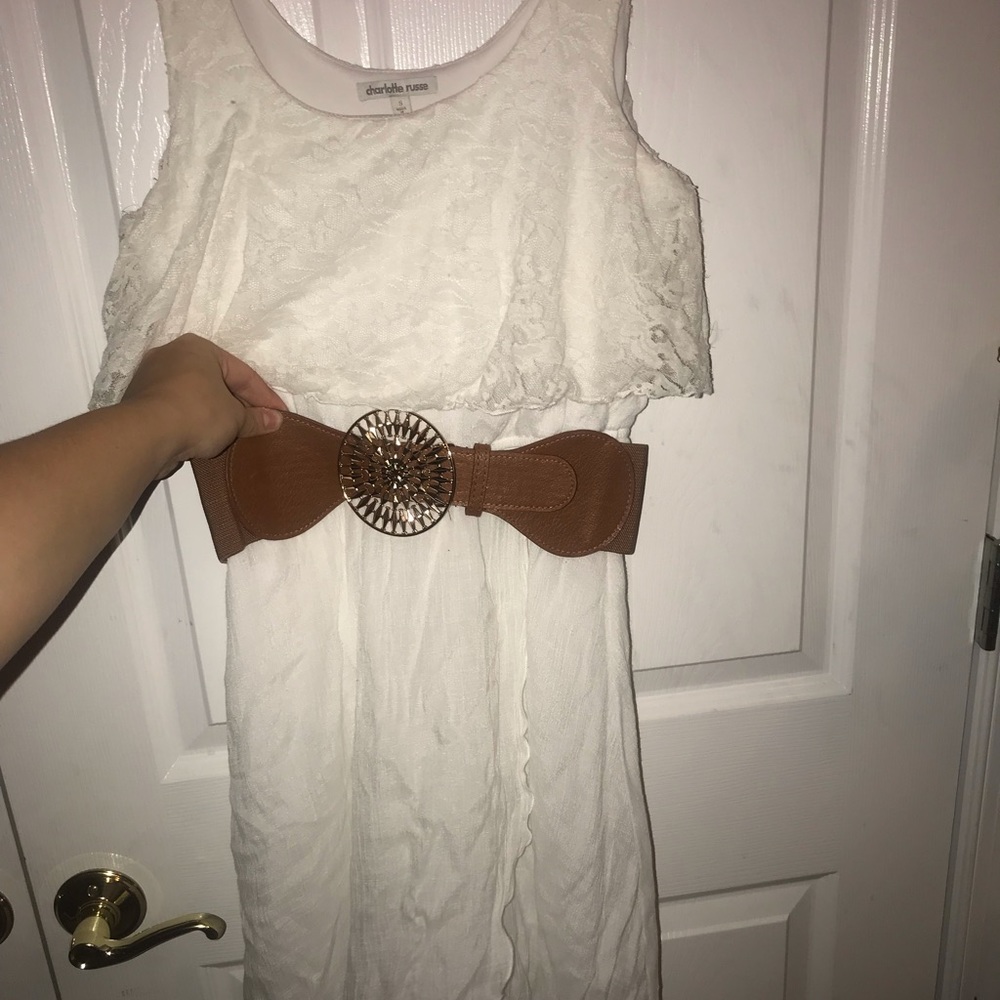 Charlotte Russe white high low dress